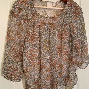 Lauren Conrad sheer blouse Gently used